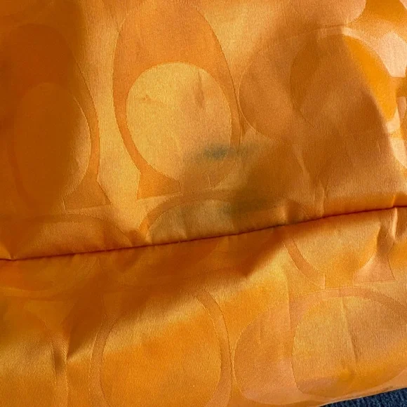Coach Orange Signature Jacquard Tote - Picture 6 of 8